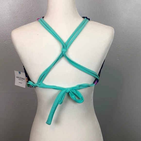 Arizona Jean Co NWT Tropical Print Swimwear Top Size XL - Picture 2 of 4